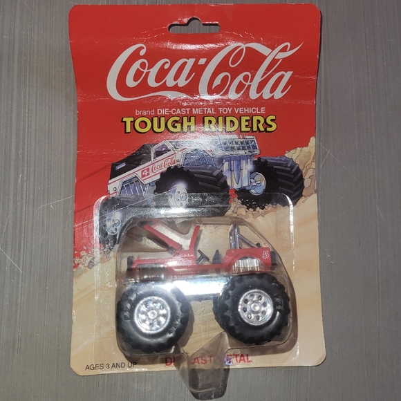 New! Vintage Coca-Cola Tough Riders Die Cast Metal Toy Jeep - Picture 2 of 4